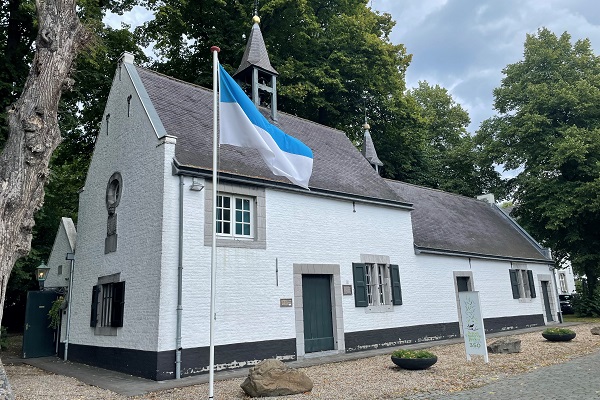 Flag flies at the Chapel under the Lindens
